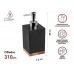 Диспенсер (дозатор) для мыла WOOD BLISS, черный, PERFECTO LINEA (Композитный материал: полирезин под натуральный камень, карбонат кальция)