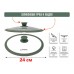 Крышка стеклянная, 240 мм, с силиконовым ободом, круглая, NATURAL GREEN, PERFECTO LINEA