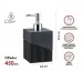 Диспенсер (дозатор) для мыла ELEMENT, черный, PERFECTO LINEA (Композитный материал: полирезин под натуральный камень)
